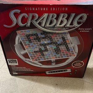 Scrabble Signature Edition Board Game - Red
